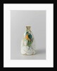 Vase decorated with flowers and parrots by Roelof Sterken