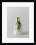Vase decorated with flowers and parrots by Roelof Sterken