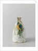 Vase decorated with flowers and parrots by Roelof Sterken