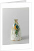 Vase decorated with flowers and parrots by Roelof Sterken