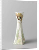 Porcelain candlestick painted with flowers by Sam Schellink