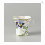 Cup, part of a set, painted with violins by C.W.J. 't Hart