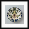 Plate painted with standing vegetative motif by Wilhelmus Petrus Hartgring