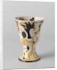 Vase, cup-shaped, with decor in black and yellow by Albert Peters