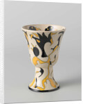 Vase, cup-shaped, with decor in black and yellow by Albert Peters