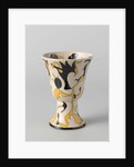 Vase, cup-shaped, with decor in black and yellow by Albert Peters