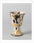 Vase, cup-shaped, with decor in black and yellow by Albert Peters