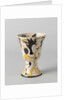 Vase, cup-shaped, with decor in black and yellow by Albert Peters