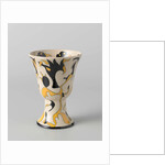 Vase, cup-shaped, with decor in black and yellow by Albert Peters