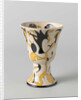 Vase, cup-shaped, with decor in black and yellow by Albert Peters