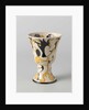 Vase, cup-shaped, with decor in black and yellow by Albert Peters