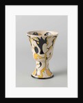 Vase, cup-shaped, with decor in black and yellow by Albert Peters