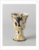 Vase, cup-shaped, with decor in black and yellow by Albert Peters