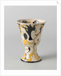 Vase, cup-shaped, with decor in black and yellow by Albert Peters
