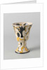 Vase, cup-shaped, with decor in black and yellow by Albert Peters