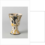 Vase, cup-shaped, with decor in black and yellow by Albert Peters