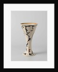 Tulips Vase with decor in black, tan and brown by Willem Elstrodt