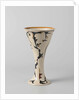 Tulips Vase with decor in black, tan and brown by Willem Elstrodt