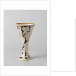 Tulips Vase with decor in black, tan and brown by Willem Elstrodt