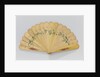 Brisé fan of wood, partially painted with flowers and fully varnished by Gijs Bosch Reitz