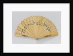 Brisé fan of wood, partially painted with flowers and fully varnished by Gijs Bosch Reitz