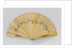 Brisé fan of wood, partially painted with flowers and fully varnished by Gijs Bosch Reitz
