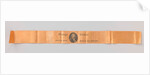 Orange satin ribbon, which in dotted carving an oval Portrait of Crown Prince Willem Frederik by Anonymous