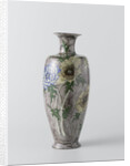 Vase with painting of flowers, Firma Wed. N.S.A. Brantjes en Co. by Philippus Lagrand