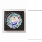 Wallplate with sitting in pillows odalisque, Théodore Deck by François Ehrmann