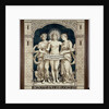 Tile panel with the personifications of the Beautiful, the True and the Good, Daniël Harkink by Georg Sturm