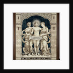 Tile panel with the personifications of the Beautiful, the True and the Good, Daniël Harkink by Georg Sturm