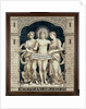 Tile panel with the personifications of the Beautiful, the True and the Good, Daniël Harkink by Georg Sturm