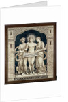 Tile panel with the personifications of the Beautiful, the True and the Good, Daniël Harkink by Georg Sturm
