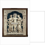 Tile panel with the personifications of the Beautiful, the True and the Good, Daniël Harkink by Georg Sturm