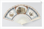 Folding fan with sheet of goatskin, which with gouache the Colosseum, the Baths of Caracalla and the Tomb of Cecilia Metell by Camillo Buti