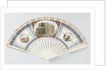 Folding fan with sheet of goatskin, which with gouache the Colosseum, the Baths of Caracalla and the Tomb of Cecilia Metell by Camillo Buti