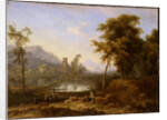 Italian Landscape with turned snapped tree by Nicolaes Piemont