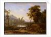 Italian Landscape with turned snapped tree by Nicolaes Piemont