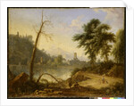 Italian Landscape with muleteer by Nicolaes Piemont