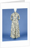 Jacket, painted with blue flower vines and silver high spreads on a white ground and trimmed with long nets band by Anonymous