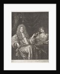 Portrait of Adriaen van Beverland with a lady of easy virtue by Ary de Vois