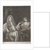 Portrait of Adriaen van Beverland with a lady of easy virtue by Ary de Vois