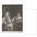 Portrait of Adriaen van Beverland with a lady of easy virtue by Ary de Vois