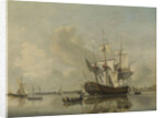 The National Frigate Rotterdam on the Meuse near Rotterdam Still Water, The Netherlands by Nicolaas Baur
