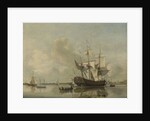 The National Frigate Rotterdam on the Meuse near Rotterdam Still Water, The Netherlands by Nicolaas Baur