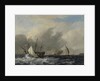 Dutch Man-of-War Amsterdam on the western side of the Quay on Het IJ before Amsterdam, The Netherlands by Nicolaas Baur