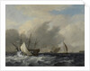 Dutch Man-of-War Amsterdam on the western side of the Quay on Het IJ before Amsterdam, The Netherlands by Nicolaas Baur
