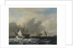 Dutch Man-of-War Amsterdam on the western side of the Quay on Het IJ before Amsterdam, The Netherlands by Nicolaas Baur
