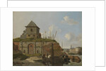 Town Rampart with Gunpowder-Magazine, Carel Jacobus Behr by Gijsbertus Craeyvanger