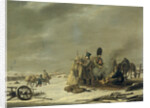 Bivouac at Molodetschno during the Night of the 3rd to 4th of December 1812, episode from Napoleon's Retreat from Russia by Johannes Hari I
